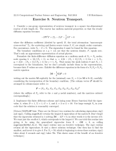 Exercise 9. Neutron Transport.