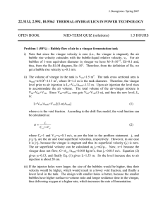 22.313J, 2.59J, 10.536J OPEN BOOK MID-TERM QUIZ (solutions) 1.5 HOURS