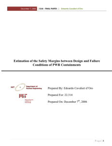 Estimation of the Safety Margins between Design and Failure