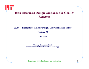 Risk-Informed Design Guidance for Gen IV Reactors 22.39