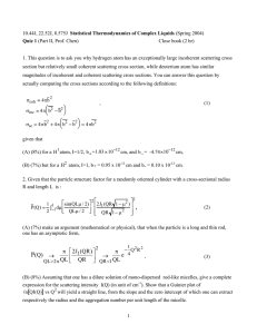 Statistical Thermodynamics of Complex Liquids  Close book (2 hr)
