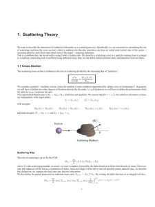 1. Scattering Theory