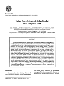 Urban Growth Analysis Using Spatial and  Temporal Data