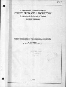 FOREST PRODUCTS LABORATORY U. S. Department of Agriculture, Forest Service