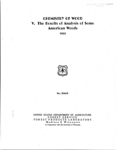 CHEMISTRY OF WOO D V. The Results of Analysis of Some