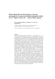 Mixed alkali effect in borate glasses—electron in Cu