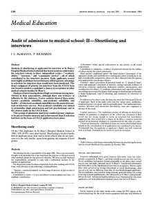 Education II-Shortlisting and Audit of admission
