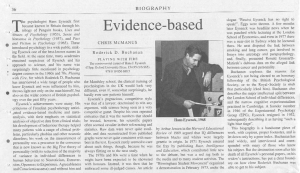 T Evidence-based BIOGRAPHY 36