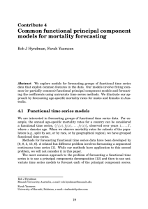 Common functional principal component models for mortality forecasting Contribute 4