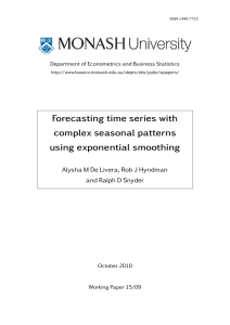 Forecasting time series with complex seasonal patterns using exponential smoothing