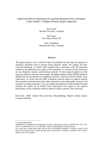 Improved Interval Estimation of Long Run Response from a Dynamic