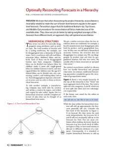 Optimally Reconciling Forecasts in a Hierarchy