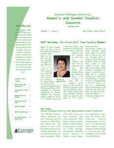 A WGST Welcomes its First Full Time Faculty Member