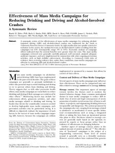 Effectiveness of Mass Media Campaigns for Crashes A Systematic Review
