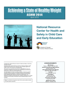 National Resource Center for Health and Safety in Child Care