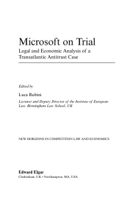 Microsoft on Trial Legal and Economic Analysis of a Transatlantic Antitrust Case