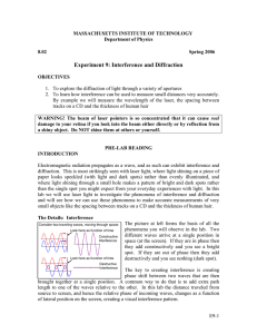 Experiment 9: Interference and Diffraction