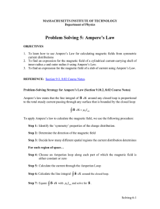 Problem Solving 5: Ampere’s Law