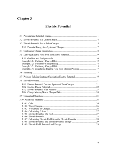 Chapter 3  Electric Potential