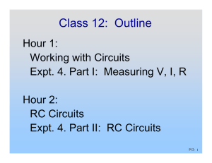 Class 12:  Outline