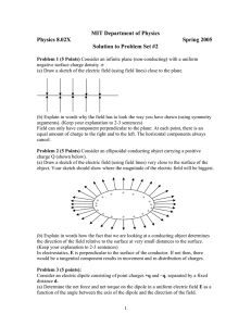MIT Department of Physics Physics 8.02X Spring 2005 Solution to Problem Set #2