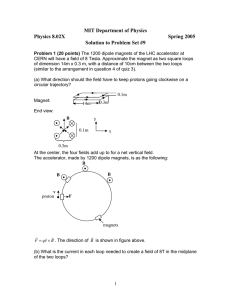 MIT Department of Physics Physics 8.02X Spring 2005 Solution to Problem Set #9
