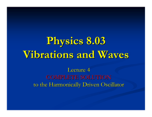 Physics 8.03 Vibrations and Waves Lecture 4 COMPLETE SOLUTION
