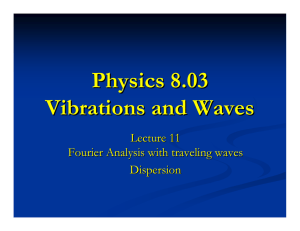 Physics 8.03 Vibrations and Waves Lecture 11 Fourier Analysis with traveling waves
