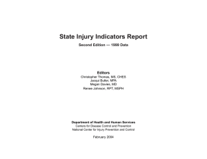 State Injury Indicators Report Second Edition — 1999 Data Editors