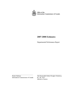 2007-2008 Estimates Departmental Performance Report