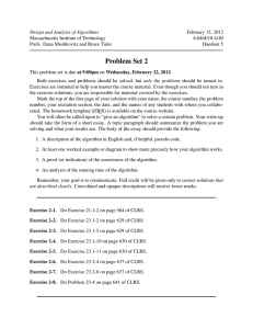 Design and Analysis of Algorithms February 15,  2012 6.046J/18.410J