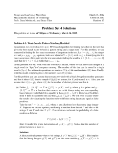Design and Analysis of Algorithms March 15, 2012 Massachusetts Institute of Technology 6.046J/18.410J