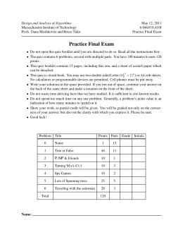 Mit opencourseware design and analysis of algorithms