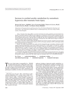 Increase in cerebral aerobic metabolism by normobaric M M. t