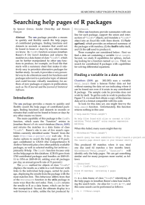 Searching help pages of R packages