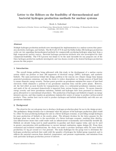 Letter  to  the  Editors  on ... bacterial  hydrogen  production  methods  for ...