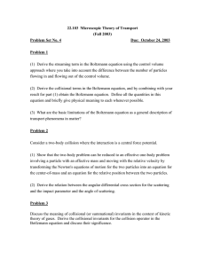 22.103  Microscopic Theory of Transport (Fall 2003) Problem Set No. 4