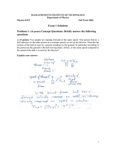 Exam 1 Solutions Problem 1: Concept Questions: Briefly answer the following questions.