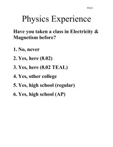 Physics Experience