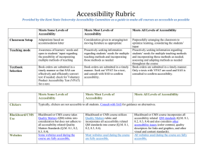 Accessibility Rubric