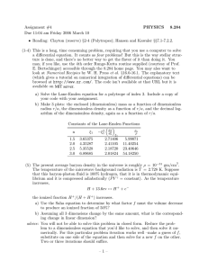 Assignment #4 PHYSICS 8.284 Due 11:04 am Friday 2006 March 10