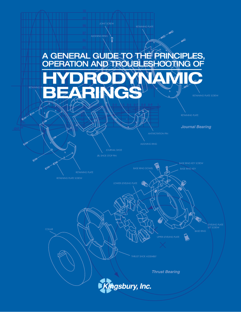 HYDRODYNAMIC BEARINGS A GENERAL GUIDE TO THE PRINCIPLES, OPERATION AND