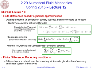 2.29 Numerical Fluid Mechanics Spring 2015 – Lecture 12  