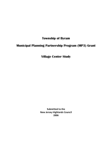 Township of Byram Municipal Planning Partnership Program (MP3) Grant Village Center Study