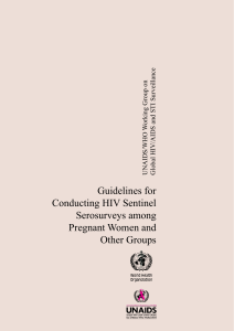 Guidelines for Conducting HIV Sentinel Serosurveys among Pregnant Women and