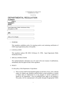 DEPARTMENTAL REGULATION NUMBER: