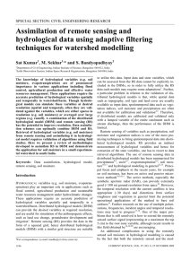 Assimilation of remote sensing and hydrological data using adaptive filtering