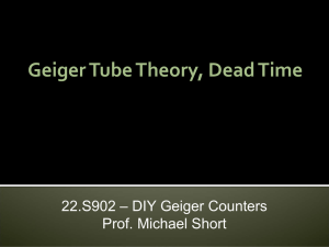 Geiger Tube Theory, Dead Time Prof. Michael  hort