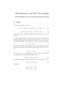 7.61 HW Solutions # 7 - 8.01 MIT - Prof. Kowalski