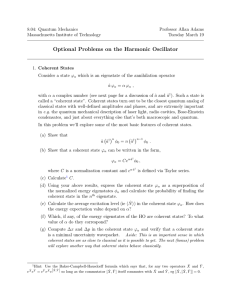 Optional Problems on the Harmonic Oscillator
